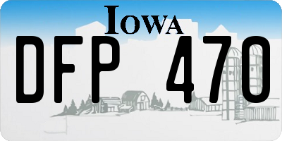 IA license plate DFP470