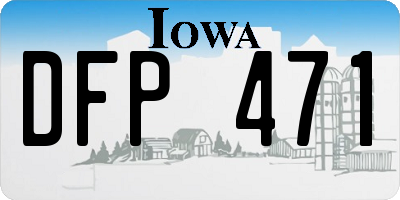 IA license plate DFP471