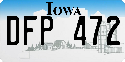 IA license plate DFP472