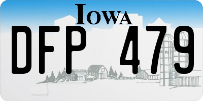 IA license plate DFP479
