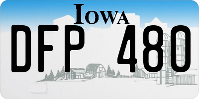IA license plate DFP480