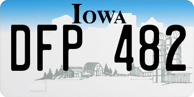 IA license plate DFP482