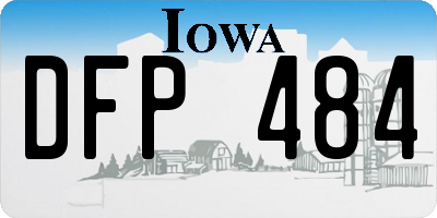 IA license plate DFP484
