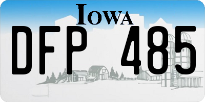 IA license plate DFP485