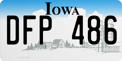 IA license plate DFP486