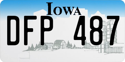 IA license plate DFP487