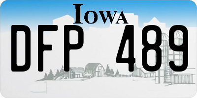 IA license plate DFP489