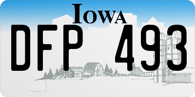 IA license plate DFP493