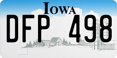 IA license plate DFP498
