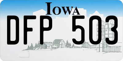 IA license plate DFP503