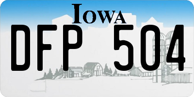 IA license plate DFP504