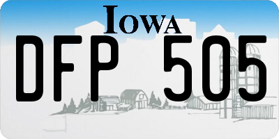 IA license plate DFP505