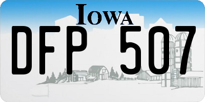 IA license plate DFP507