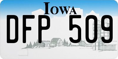 IA license plate DFP509