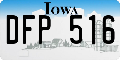 IA license plate DFP516