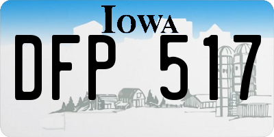 IA license plate DFP517