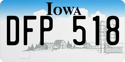 IA license plate DFP518