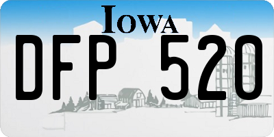 IA license plate DFP520