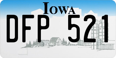 IA license plate DFP521