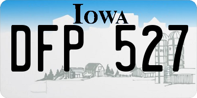 IA license plate DFP527