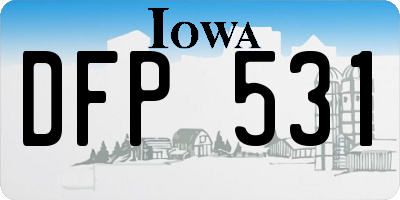 IA license plate DFP531