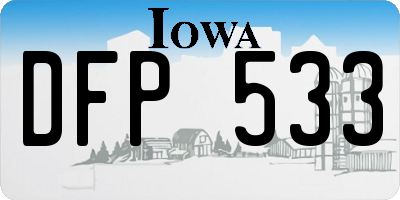 IA license plate DFP533