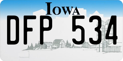 IA license plate DFP534