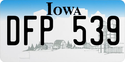 IA license plate DFP539