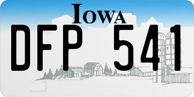 IA license plate DFP541