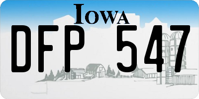 IA license plate DFP547