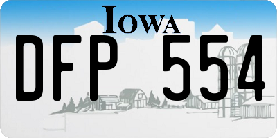 IA license plate DFP554