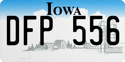 IA license plate DFP556