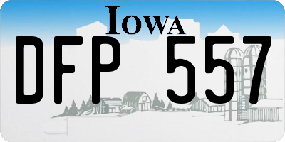 IA license plate DFP557