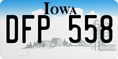IA license plate DFP558