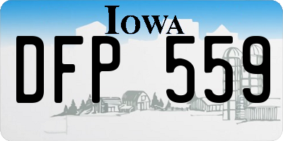 IA license plate DFP559