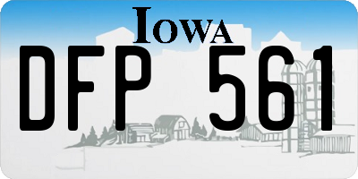 IA license plate DFP561