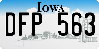 IA license plate DFP563