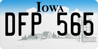 IA license plate DFP565
