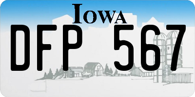 IA license plate DFP567