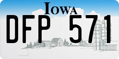 IA license plate DFP571