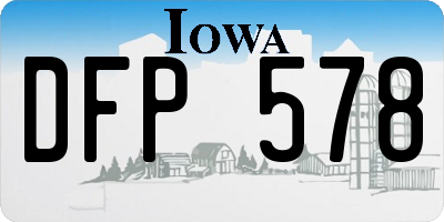 IA license plate DFP578