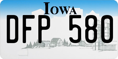 IA license plate DFP580