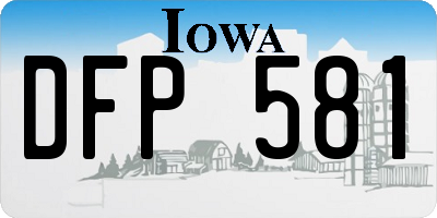IA license plate DFP581