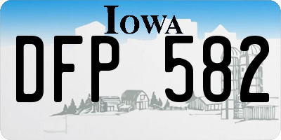 IA license plate DFP582