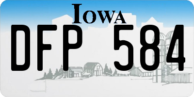IA license plate DFP584