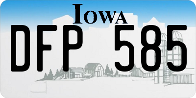 IA license plate DFP585