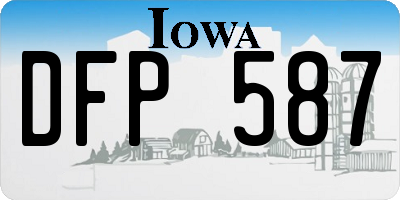 IA license plate DFP587