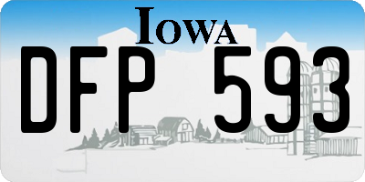 IA license plate DFP593