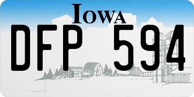 IA license plate DFP594