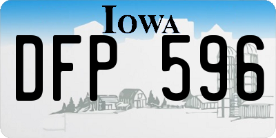 IA license plate DFP596